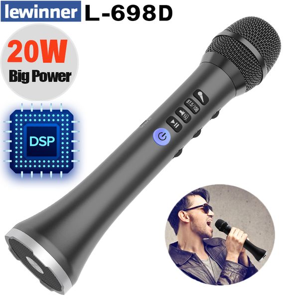 

Lewinner L-698DSP профессиональный 20 Вт Bluetooth караоке микрофон динамик портативный беспр
