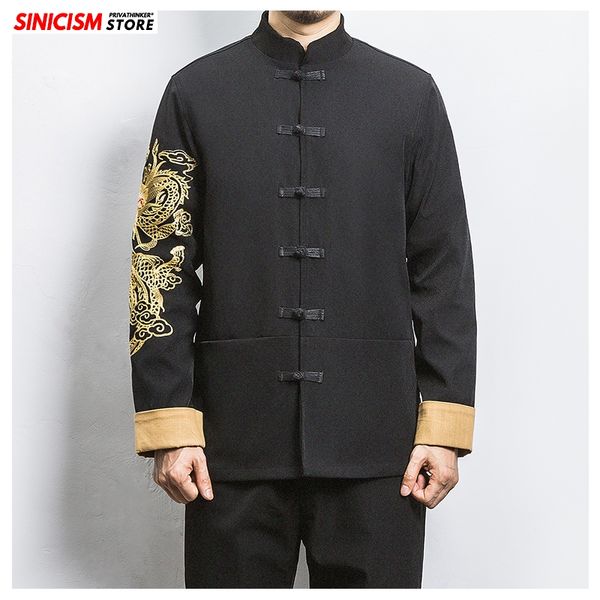 sinicism store new mens golden dragon embroidery jacket men chinese style 2020 male autumn thicken traditional buckle coats, Black;brown
sinicism store new mens golden dragon embroidery jacket men chinese style 2020 male autumn thicken traditional buckle coats, Black;brown
