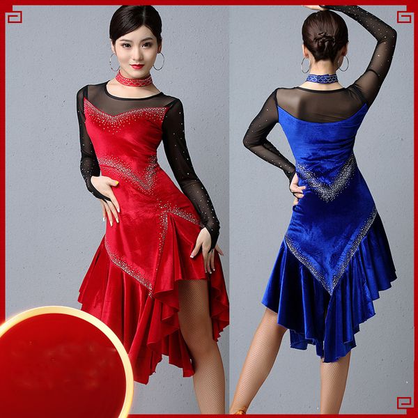 stage wear women rhinestone mesh latin dance dress standard samba ballroom clothing autumn long sleeve velvet, Black;red
stage wear women rhinestone mesh latin dance dress standard samba ballroom clothing autumn long sleeve velvet, Black;red