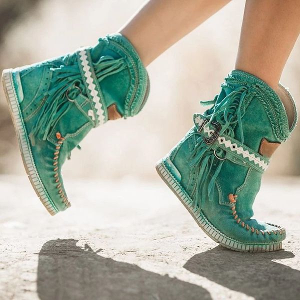 wenyujh fringe middle boots women tassel boots buckle motorcycle flat heel boot women cowboy style bota feminina, Black
wenyujh fringe middle boots women tassel boots buckle motorcycle flat heel boot women cowboy style bota feminina, Black