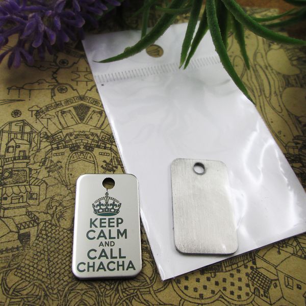 40pcs--"keep calm and call chacha"stainless steel charms more style for choosing diy charms pendants for necklace, Bronze;silver
40pcs--"keep calm and call chacha"stainless steel charms more style for choosing diy charms pendants for necklace, Bronze;silver