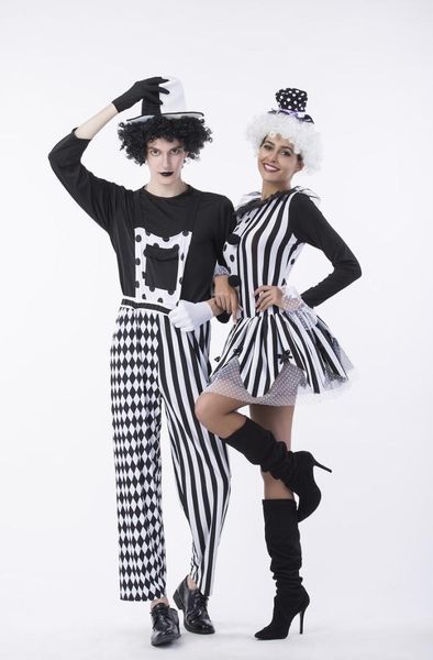 mens classic halloween cosplay suits halloween circus costumes couples clown masquerade ball theme costumes women and, Black;red
mens classic halloween cosplay suits halloween circus costumes couples clown masquerade ball theme costumes women and, Black;red