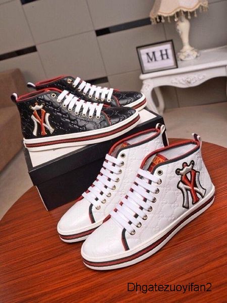 2020 men casual black white cement sport high shoes mens loafers, Black;red