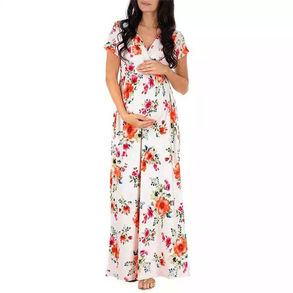 2020 women's clothes pregnancy dresses short sleeve floret evening maternity long dress pgraphy summer pregnant clothing, White
2020 women's clothes pregnancy dresses short sleeve floret evening maternity long dress pgraphy summer pregnant clothing, White