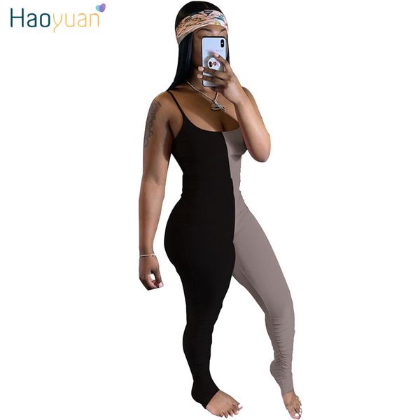 haoyuan splice rompers womens jumpsuit summer clothes one piece club outfits ruched pants bodycon backless body overalls, Black;white
haoyuan splice rompers womens jumpsuit summer clothes one piece club outfits ruched pants bodycon backless body overalls, Black;white