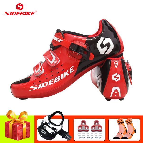 sidebike sapatilha ciclismo road men road bike bicycle shoes breathable anti-slip cycling shoes add pedals athletic sport, Black
sidebike sapatilha ciclismo road men road bike bicycle shoes breathable anti-slip cycling shoes add pedals athletic sport, Black