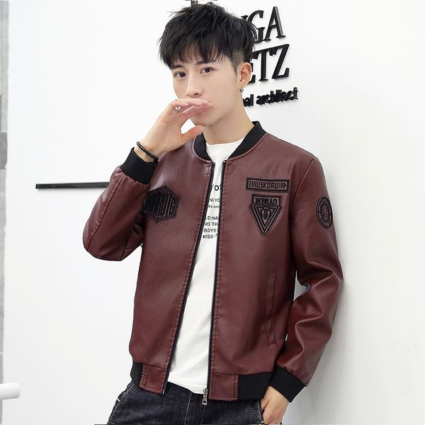 men's fur & faux 2021 autumn style leather coat fashion korean-style trend embroidered pu casual wear plus velvet j, Black
men's fur & faux 2021 autumn style leather coat fashion korean-style trend embroidered pu casual wear plus velvet j, Black