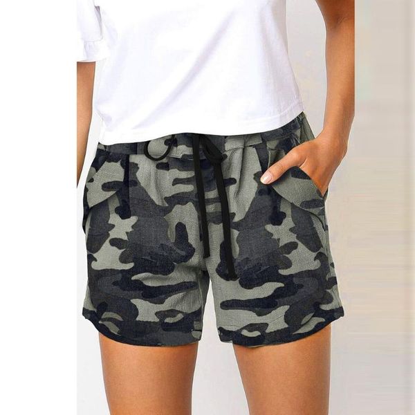 women's summer shorts casual drawstring print elastic waist pockets shorts loose beachwear fit straight for women famale, White;black
women's summer shorts casual drawstring print elastic waist pockets shorts loose beachwear fit straight for women famale, White;black