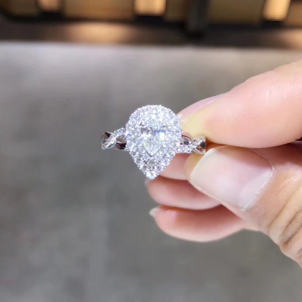 ani 18k white gold (au750) wedding ring 0.64 ct gia certified i/si1 pear cut real natural diamond women halo engagement ring, Golden;silver
ani 18k white gold (au750) wedding ring 0.64 ct gia certified i/si1 pear cut real natural diamond women halo engagement ring, Golden;silver