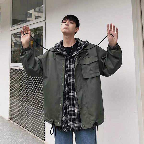 men's jackets wholesale 2021 spring and autumn season tide card fake two coats clothes trend loose ins jacket, Black;brown
men's jackets wholesale 2021 spring and autumn season tide card fake two coats clothes trend loose ins jacket, Black;brown