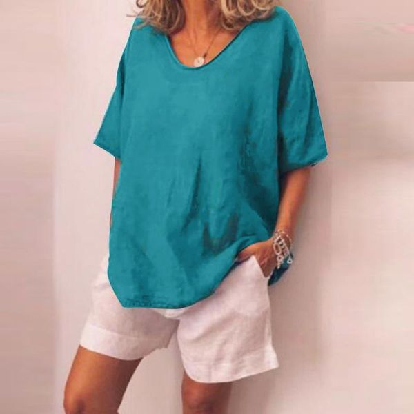 women casual cotton and linen summer solid o-neck short sleeves t shirt plus size harajuku femme clothing m6, White
women casual cotton and linen summer solid o-neck short sleeves t shirt plus size harajuku femme clothing m6, White