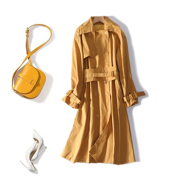 new evening ying serging process double breasted chic belt a9349 trench coat, Tan;black
new evening ying serging process double breasted chic belt a9349 trench coat, Tan;black