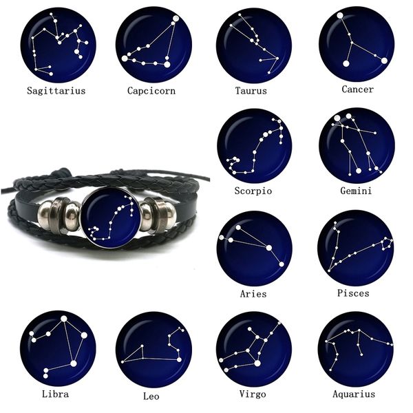 new fashion 12 constellation bracelet men women zodiac sign black leather wrap bracelet nebula star astrology jewelry, Golden;silver
new fashion 12 constellation bracelet men women zodiac sign black leather wrap bracelet nebula star astrology jewelry, Golden;silver