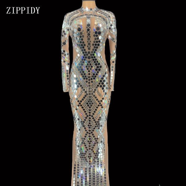 shining silver mirrors crystals mesh long dress women transparent sequins jumpsuit female singer stage dress youdu, Black;red
shining silver mirrors crystals mesh long dress women transparent sequins jumpsuit female singer stage dress youdu, Black;red