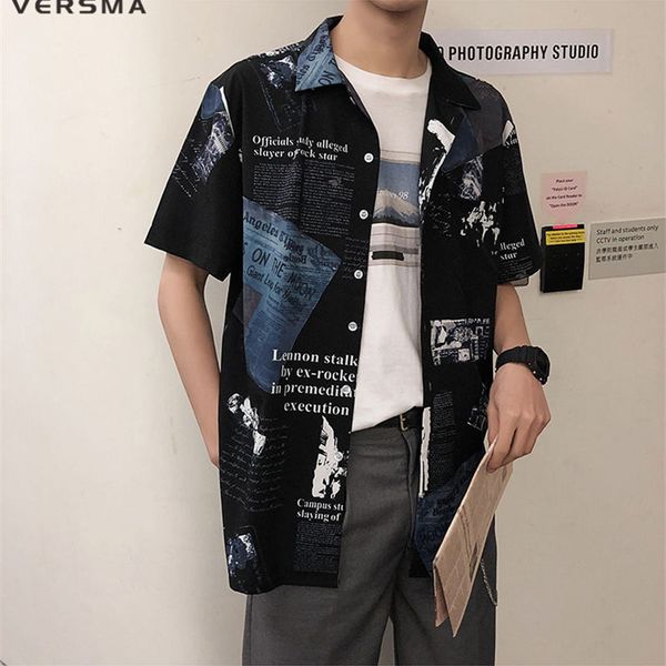 versma korean harajuku newspaper print oversize shirt men women hip hop streetwear bf hawaiian shirt men blouse dropshipping 5xl, White;black
versma korean harajuku newspaper print oversize shirt men women hip hop streetwear bf hawaiian shirt men blouse dropshipping 5xl, White;black