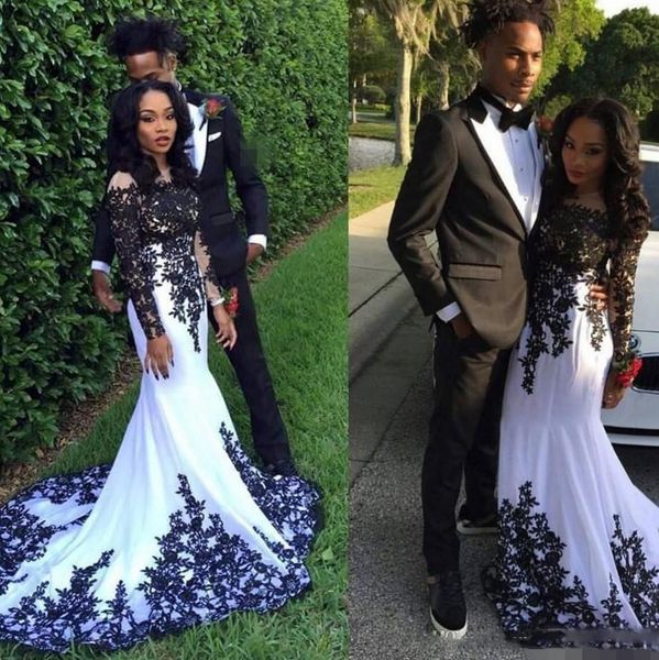 modest design gothic black and white wedding dress long sleeves dresses with lace appliques vintage plus size mermaid bridal gowns
modest design gothic black and white wedding dress long sleeves dresses with lace appliques vintage plus size mermaid bridal gowns