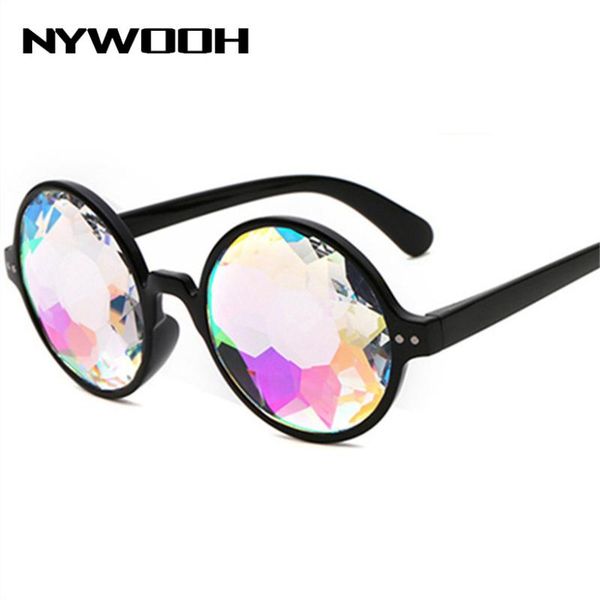 nywooh women trend brand holographic sun glasses men rave festival cosplay goggles round eyewea, White;black
nywooh women trend brand holographic sun glasses men rave festival cosplay goggles round eyewea, White;black