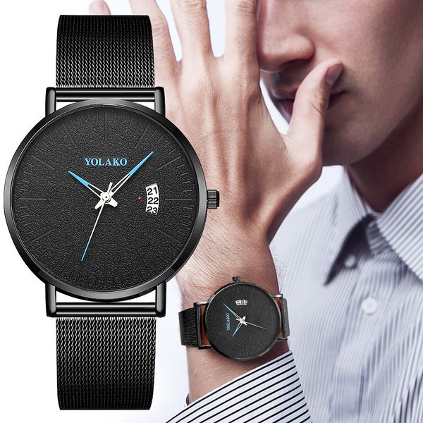 men classic watch sport date analog quartz wrist watch fashion stainles steel men relogio masculino casual male clock wristwatch, Slivery;brown
men classic watch sport date analog quartz wrist watch fashion stainles steel men relogio masculino casual male clock wristwatch, Slivery;brown