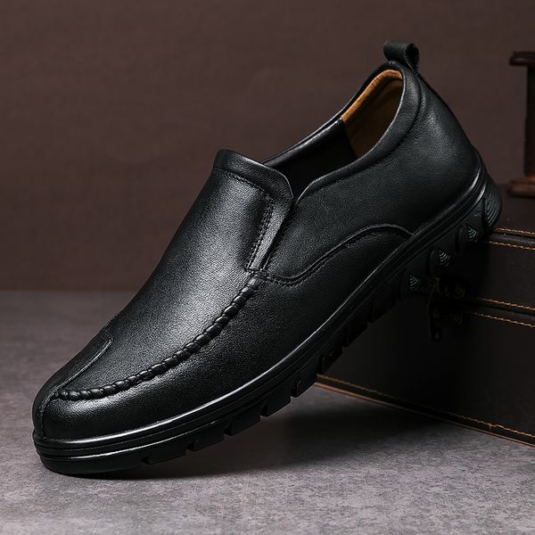 men genuine leather loafers fashion party dress shoes business leisure man shoes slip on comfortable men's moccasins footwear o4, Black
men genuine leather loafers fashion party dress shoes business leisure man shoes slip on comfortable men's moccasins footwear o4, Black