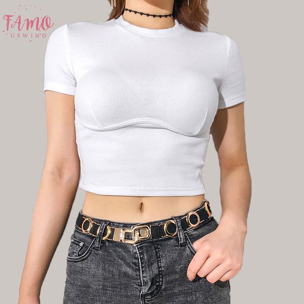 женская футболка crop top белой рубашка ремень poleras mujer de moda 2019 summer polera blanca горячих вскользь корейские женщины, White
женская футболка crop top белой рубашка ремень poleras mujer de moda 2019 summer polera blanca горячих вскользь корейские женщины, White