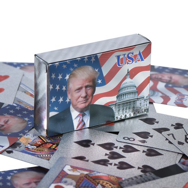 donald trump poker us president playing cards gold/silver foil pokers set with box dhl shipping
donald trump poker us president playing cards gold/silver foil pokers set with box dhl shipping