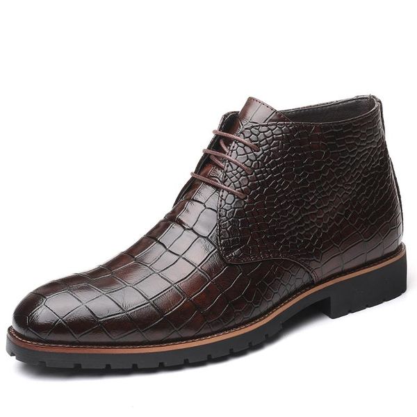autumn men's boots fashion pointed casual high breathable men's leather boots non-slip lace-up large size shoes, Black
autumn men's boots fashion pointed casual high breathable men's leather boots non-slip lace-up large size shoes, Black