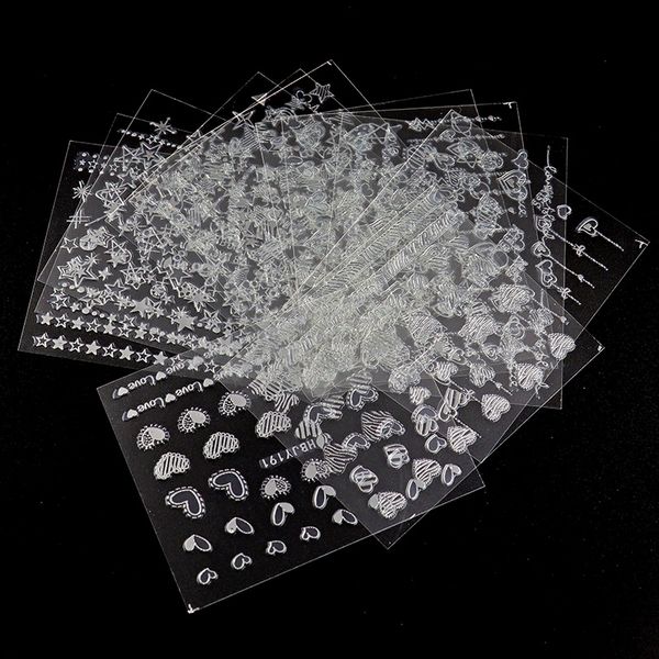 12pc/set silver gold 3d nail sticker heart star pattern nail art stickers adhesive stickers decals manicure decorations, Black
12pc/set silver gold 3d nail sticker heart star pattern nail art stickers adhesive stickers decals manicure decorations, Black