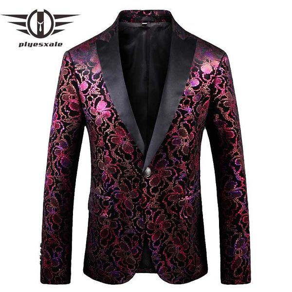 plyesxale floral blazer men 2020 spring autumn mens blazers casual high fashion prom party stage costumes homme slim fit q740, White;black 
plyesxale floral blazer men 2020 spring autumn mens blazers casual high fashion prom party stage costumes homme slim fit q740, White;black