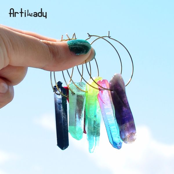 artilady raw crystal hoop earrings for women small hoop earring birthday jewelry gift, Golden;silver
artilady raw crystal hoop earrings for women small hoop earring birthday jewelry gift, Golden;silver