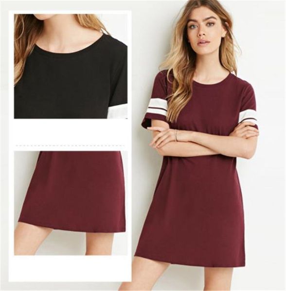 spring womens designer dress short sleeve crew neck womens high waist dress print females casual dress, Black;gray
spring womens designer dress short sleeve crew neck womens high waist dress print females casual dress, Black;gray