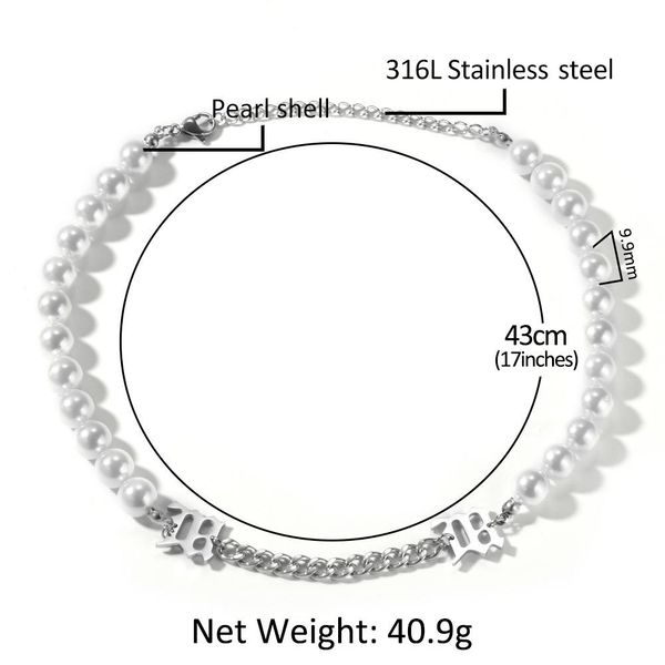новая мода женщины из нержавеющей стали кубинского link chain pearl beads hip hop choker ожерелье античной bijoux подарок ювелирных изделий, Silver
новая мода женщины из нержавеющей стали кубинского link chain pearl beads hip hop choker ожерелье античной bijoux подарок ювелирных изделий, Silver