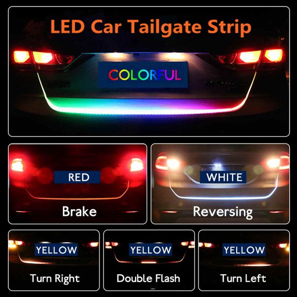 led car tailgate light strip 4 colors brake driving turn signal lamp driving signal knight trunk lamp hhaa55
led car tailgate light strip 4 colors brake driving turn signal lamp driving signal knight trunk lamp hhaa55
