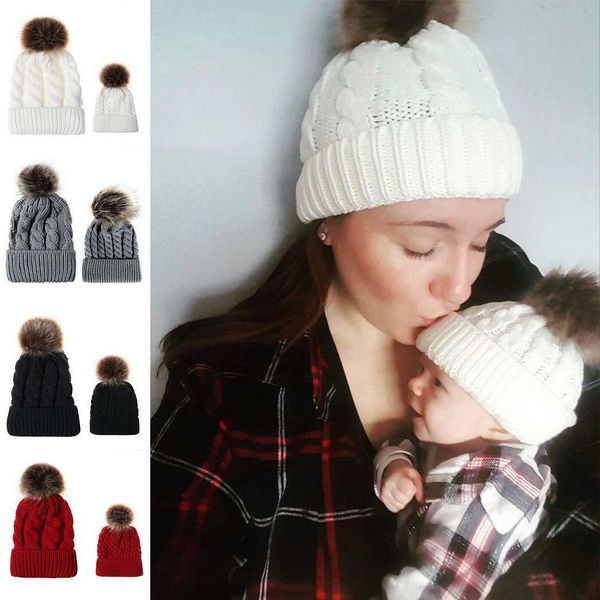parent-child knit hat winter warm imitation raccoon fur pom hat baby mom solid pom pom beanie ski cap knitted caps mma2312, Blue;gray
parent-child knit hat winter warm imitation raccoon fur pom hat baby mom solid pom pom beanie ski cap knitted caps mma2312, Blue;gray