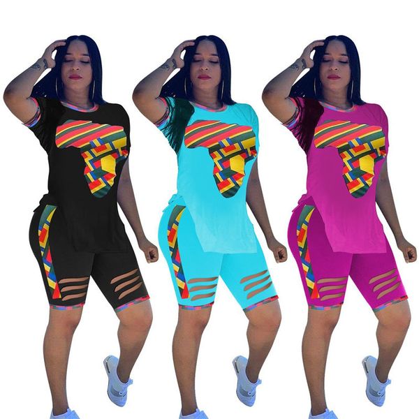 women 2 piece tracksuit clothing set women casual yoga sets africa map print summer fashion + short hollow out pants plus size outfit, White
women 2 piece tracksuit clothing set women casual yoga sets africa map print summer fashion + short hollow out pants plus size outfit, White