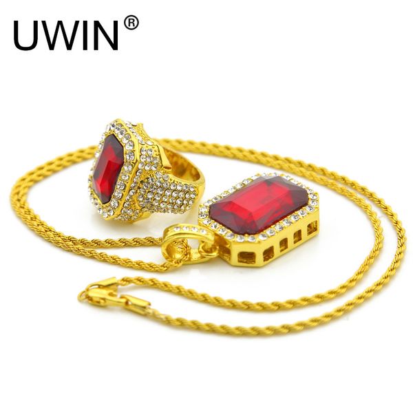 uwin hip hop мужчины комплект ювелирных изделий цвета золота iced out rhinestone площади кристалл кольца с красный кристалл ожерелье set 2 ш, Silver
uwin hip hop мужчины комплект ювелирных изделий цвета золота iced out rhinestone площади кристалл кольца с красный кристалл ожерелье set 2 ш, Silver