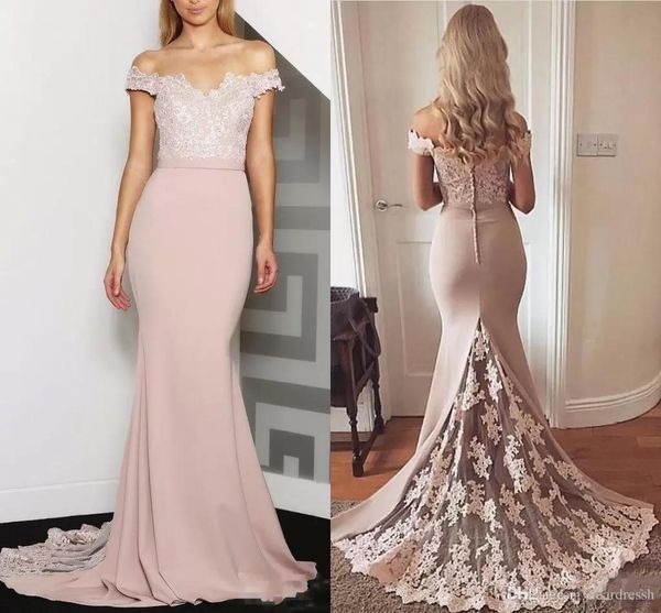 2019 off shoulder slim mermaid bridesmaids dresses lace appliques plus size formal maid of honor gowns custom online vestidos de bridesmaids, White;pink
2019 off shoulder slim mermaid bridesmaids dresses lace appliques plus size formal maid of honor gowns custom online vestidos de bridesmaids, White;pink