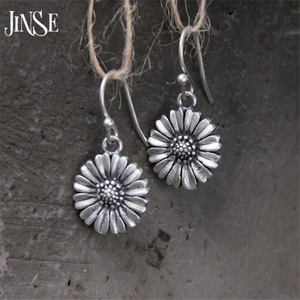 jinse 925 sterling silver vintage sunflowers dangle earrings for women elegant handmade drop earring jewelry 14mm 
jinse 925 sterling silver vintage sunflowers dangle earrings for women elegant handmade drop earring jewelry 14mm