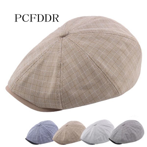 pcfddr new plaid cotton octagonal hats in spring british fashion berets, Blue;gray
pcfddr new plaid cotton octagonal hats in spring british fashion berets, Blue;gray