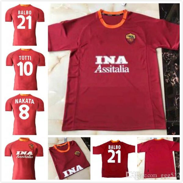2000 2001 roma retro soccer jersey 00 01 batistuta totti candela shirt classic commemorate collection vintage rome red football shirt, Black;yellow
2000 2001 roma retro soccer jersey 00 01 batistuta totti candela shirt classic commemorate collection vintage rome red football shirt, Black;yellow