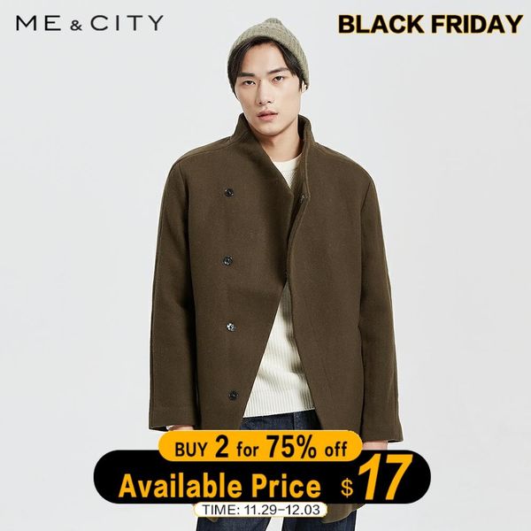 me&city winter woolen jacket men's high-quality wool coat casual slim vintage business wool coat men's trench, Black
me&city winter woolen jacket men's high-quality wool coat casual slim vintage business wool coat men's trench, Black