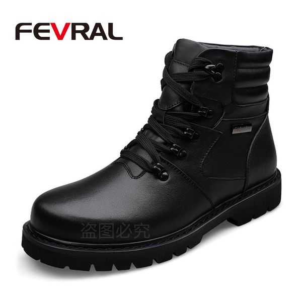 fevral brand men boots genuine leather autumn winter warm fur vintage motorcycle boots casual outdoor snow men ankle, Black
fevral brand men boots genuine leather autumn winter warm fur vintage motorcycle boots casual outdoor snow men ankle, Black