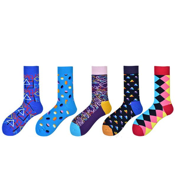 brand new men's socks funny happy colorful combed cotton crew socks jacquard striped knee high for man business dress, Black
brand new men's socks funny happy colorful combed cotton crew socks jacquard striped knee high for man business dress, Black