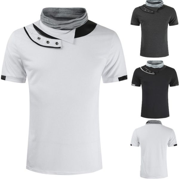 mens designer t shirts 2020 new solid heap collar shirt pu splicing mens fashion 100% cotton t-shirts summer short sleeve tee tshirt, White;black
mens designer t shirts 2020 new solid heap collar shirt pu splicing mens fashion 100% cotton t-shirts summer short sleeve tee tshirt, White;black