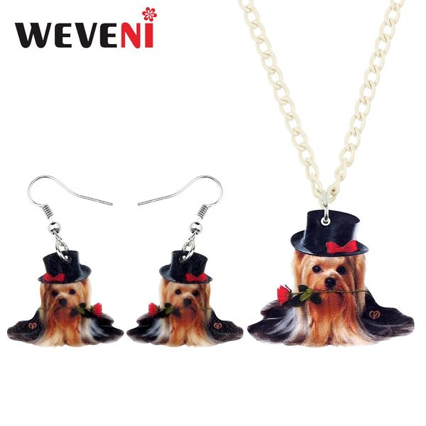 weveni acrylic hat yorkshire puppy dog necklace earrings jewelry sets sweet cartoon pets girls teens charms party gift accessory, Silver
weveni acrylic hat yorkshire puppy dog necklace earrings jewelry sets sweet cartoon pets girls teens charms party gift accessory, Silver