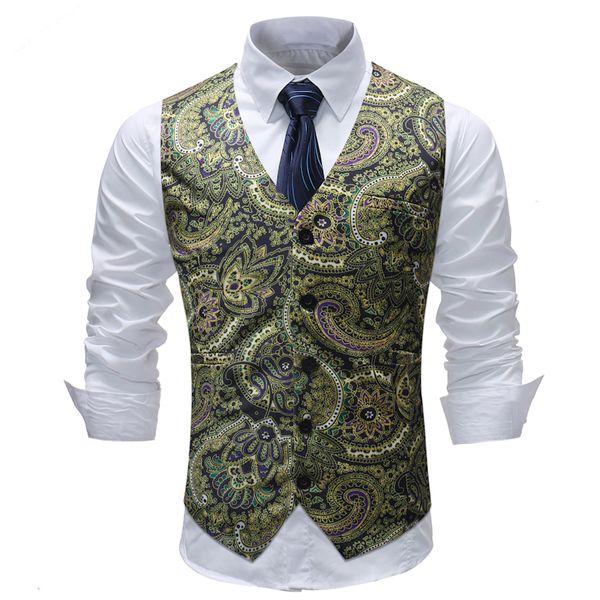 Mens Hipster Paisley Suit Vest 2019 Autumn New Slim Fit Sleeveless Waistcoat Men Business Wedding Vest Men Gilet Costume Homme
Mens Hipster Paisley Suit Vest 2019 Autumn New Slim Fit Sleeveless Waistcoat Men Business Wedding Vest Men Gilet Costume Homme