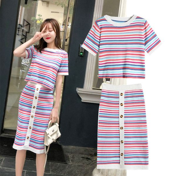 striped bodycon skirt with crop set summer 2019 korean fashion short sleeve two-piece slim knitted and skirt suit f1133, White
striped bodycon skirt with crop set summer 2019 korean fashion short sleeve two-piece slim knitted and skirt suit f1133, White