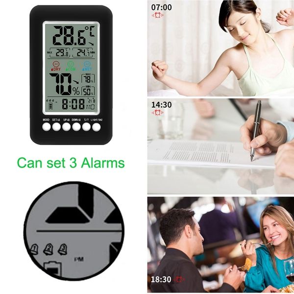 acoustic big lcd color digital alarm clock with temperature thermometer humidity hygrometer table desk weather station household thermometer
acoustic big lcd color digital alarm clock with temperature thermometer humidity hygrometer table desk weather station household thermometer