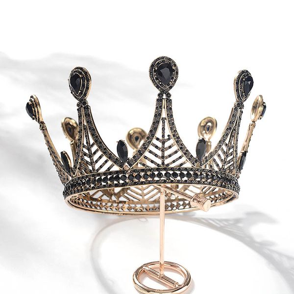 vintage handmade black and red rhinestone crown baroque style tiara headband bride wedding hair jewelry accessories vl, Golden;white
vintage handmade black and red rhinestone crown baroque style tiara headband bride wedding hair jewelry accessories vl, Golden;white