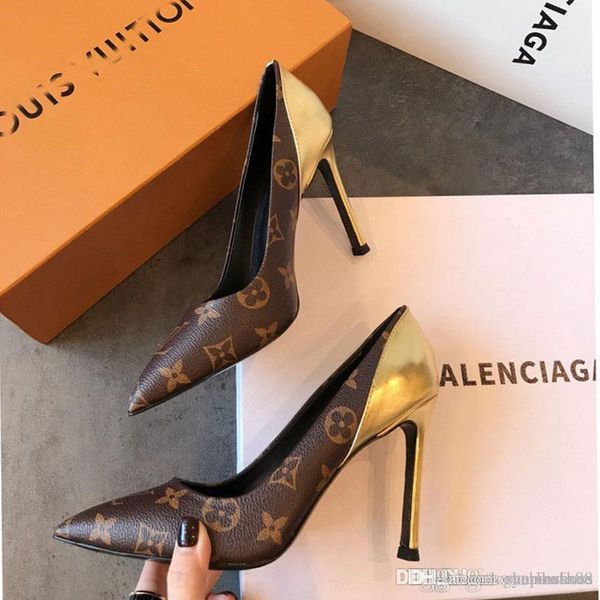 fashion luxury women's shoes classic leather print lady wedding dress shoes high heels 10cm with box big size 35-42, Black
fashion luxury women's shoes classic leather print lady wedding dress shoes high heels 10cm with box big size 35-42, Black