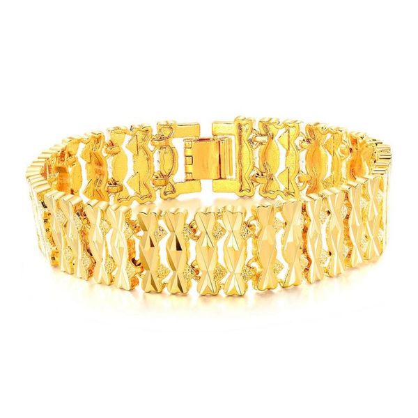 wrist bracelet solid jewelry for women men 18k yellow gold filled classic wide bracselet chain link gift, Black
wrist bracelet solid jewelry for women men 18k yellow gold filled classic wide bracselet chain link gift, Black